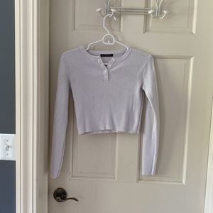 Bandy Melville white button up long sleeve